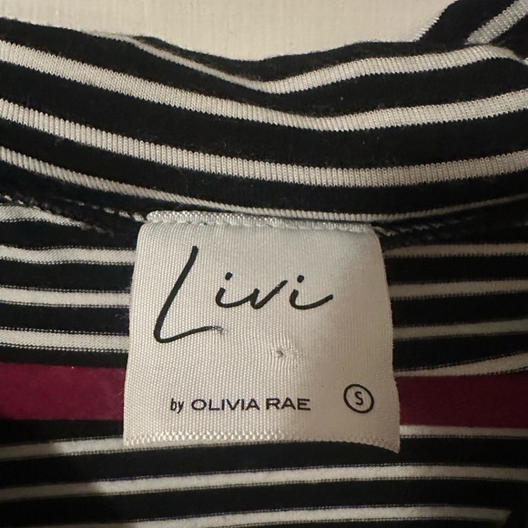 𝅺LIVI By Olivia Rae - Black/White Stripe - Excellent condition- size Small - Picture 3 of 3